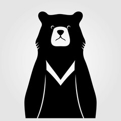 Bear icon, cartoon character. Vector Illustration