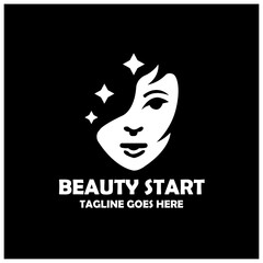 beauty woman design logo vector