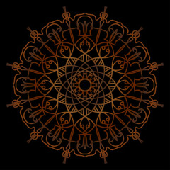 Circular pattern mandala art decoration elements