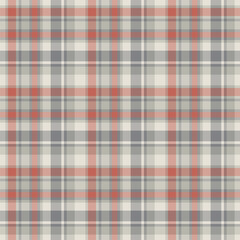Plaid seamless pattern. Vector background of textile ornament. Flat fabric design.