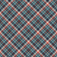 Plaid seamless pattern. Vector background of textile ornament. Flat fabric design.