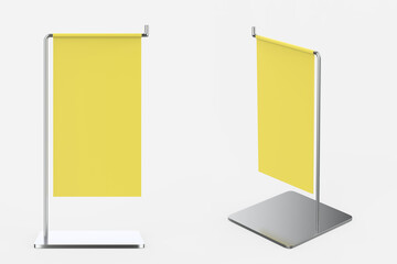 A4 A3 PVC PP paper Table Top Set Stand Mini Roll Up Banner,Pull Up Banner Standee Banner Stand,Table Banner Stand,Banner Stands Product. 3d render illustration