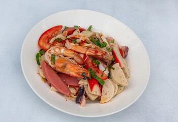 Spicy Thai Salads with Noodles