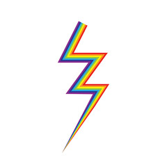 rainbow lightning. vector illustration
