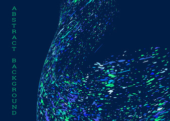 Multi-colored paint splashes, strokes, dust particles, litter blown by the wind. Design template for the design of banners, posters, booklets, covers, magazines. EPS 10