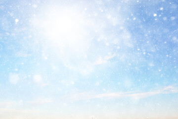 abstract snow background sky snowflakes gradient