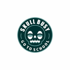 skull illustrator vector design modern dan fun style for t shirt