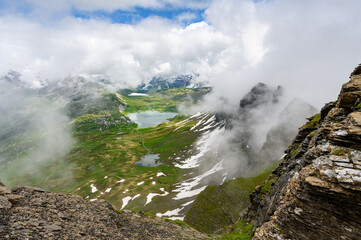 spectacular view from Hochstollen over Melchseefrutt and Tannalpsee