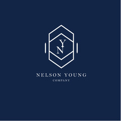 letter Y and N logo design vector illustration
