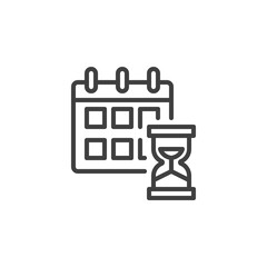 Schedule calendar line icon