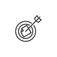 Business goals line icon