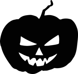 Pumpkin for holiday magic silhouette halloween vector