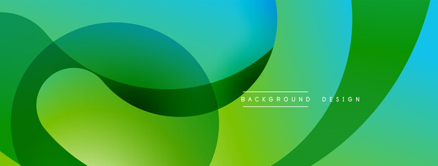 Abstract overlapping lines and circles geometric background with gradient colors