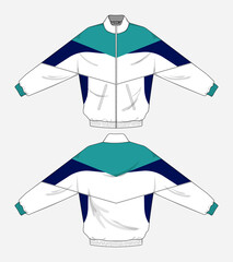 retro vintage windbreaker jacket template © Ronillo