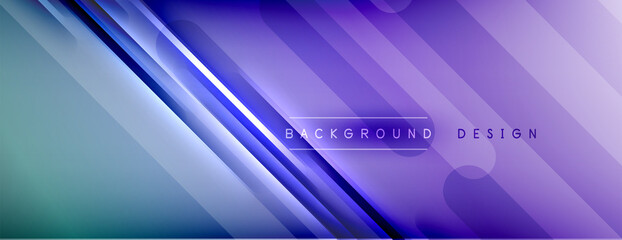 Fototapeta premium Abstract background. Shadow lines on bright shiny gradient background.