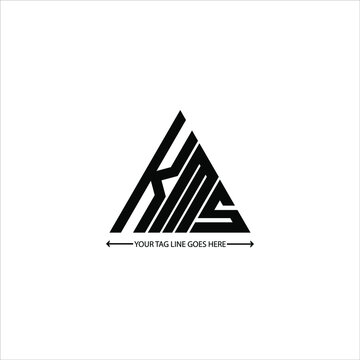 KMS letter logo creative design. KMS unique design