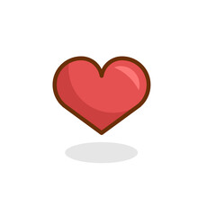 color heart icon .heart vector illustration.