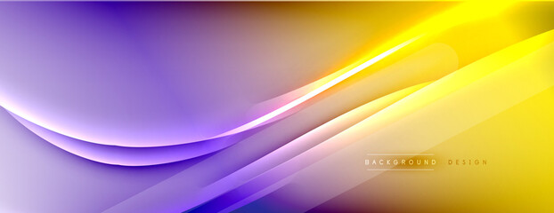 Abstract background - lines composition created with lights and shadows. Technology or business digital template. Trendy simple fluid color gradient abstract background with dynamic