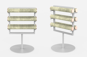 Fototapeta premium stand for jewellery like earrings, necklace, breslet etc. isolated on white background. 3d illustration