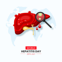 World hepatitis day vector graphic - obrazy, fototapety, plakaty