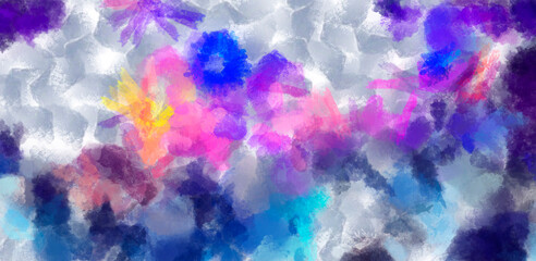 Fototapeta na wymiar abstract pastel background watercolor acrylic pink gray blue yellow streaks