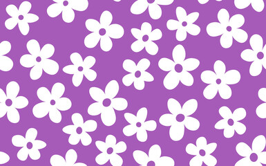 Floral seamless with hand drawn color flowers. Cute summer background. Modern floral compositions. Fashion vector stock illustration for wallpaper, posters, card, fabric, textile