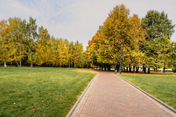 Kolomenskoye park on autumn day. Moscow