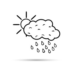 Weather icon. Symbol. Meteorological weather icon. Vector illustration