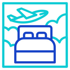 Hotel ,Business Travel outline icon.