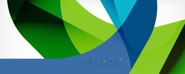 Minimal abstract background - color overlapping shapes on white with shadow lines. Vector Illustration For Wallpaper, Banner, Background, Landing Page