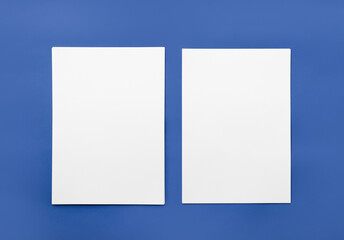 Sheet of paper on a colored background