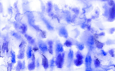 Blue smudges Winter scene bokeh background.