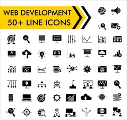 web icons set - Search Engine Optimization. web icon collection. Simple vector illustration.