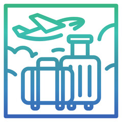 Luggage ,Business Travel gradient icon.