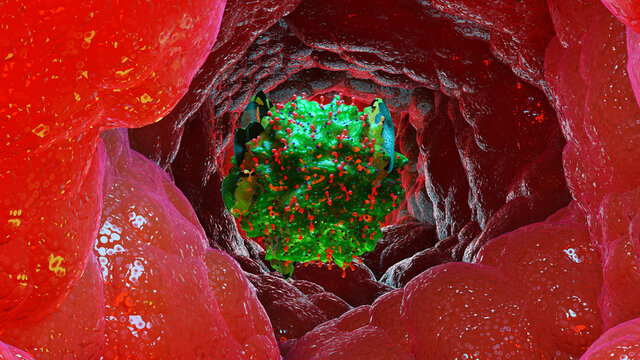 3d illustration of Mastocyte, Mast cell, 3d render