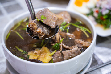 soup boiled fish head with taro