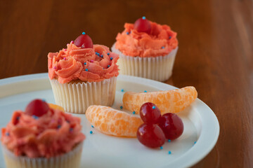 Food Photography of Dessert, Orange Muffins, Ahmednagar, Maharashtra, India