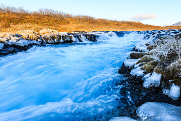 Wasserfall Midfoss, Fluss Bruará, Golden Circle, Südisland