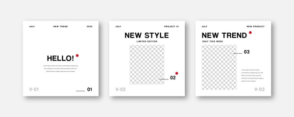 Fashion sale social media post with minimalism concept