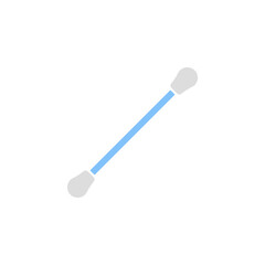 Blue plastic cotton swab icon