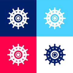 Big Helm blue and red four color minimal icon set