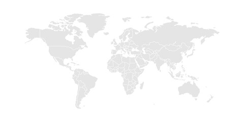 Fototapeta na wymiar world map vector illustration. globe earth isolated on white background with borders boundaries