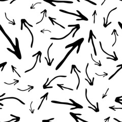 Seamless pattern with doodle arrows