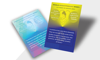 Flyer design for world breastfeeding week