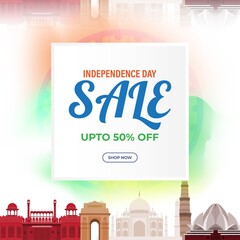 vector illustration for Indian independence sale banner-15th august