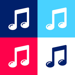 Big Quaver blue and red four color minimal icon set