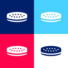 Balance blue and red four color minimal icon set