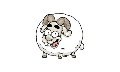 Happy Ram Sheep Character RG