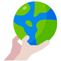save the world flat icon