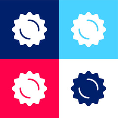 Award blue and red four color minimal icon set